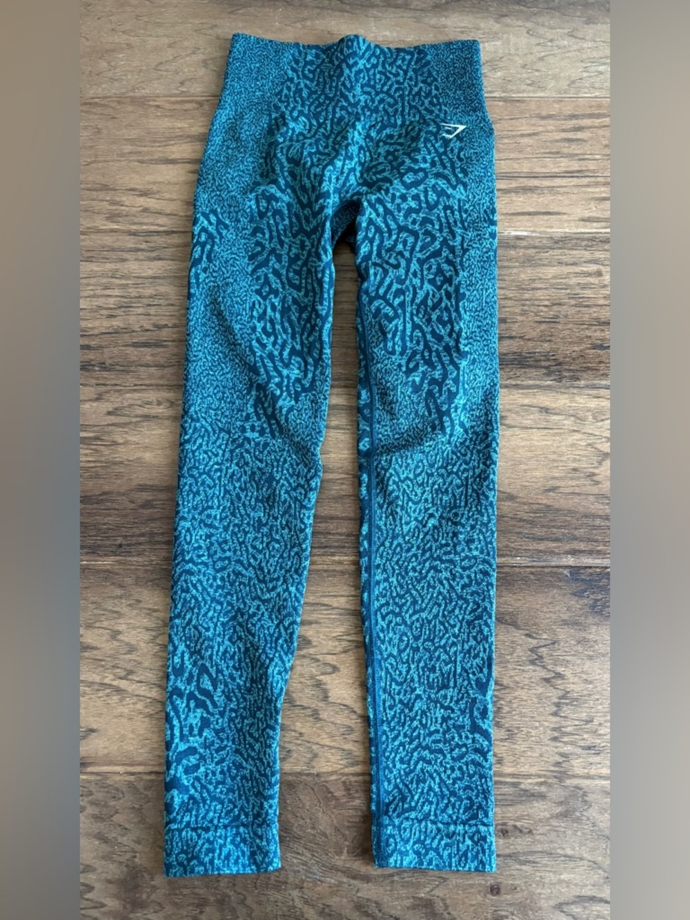 Gymshark Teal Patterned High-Waist Leggings